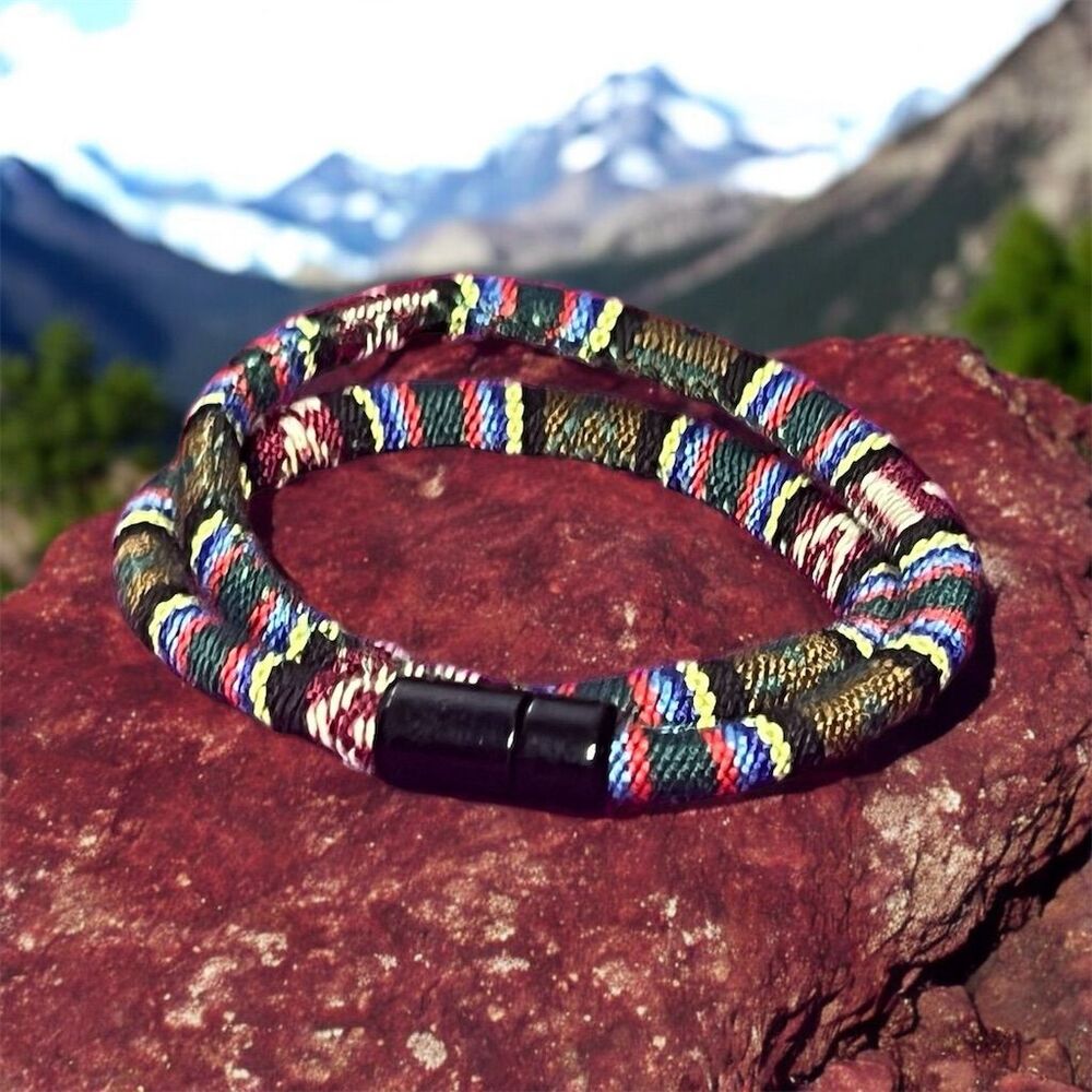 Ottoman Dubai Men's Bohemian Rope Bracelet Multicolor - Picture 2 of 11